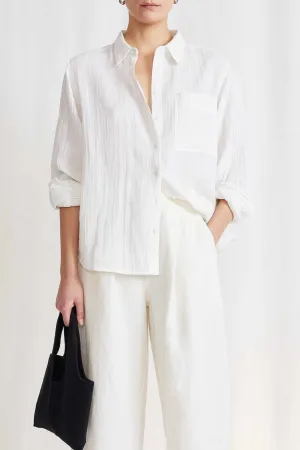 One Pocket Classic Button Down Cream