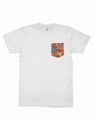 Paisley Pocket Secede White Tee