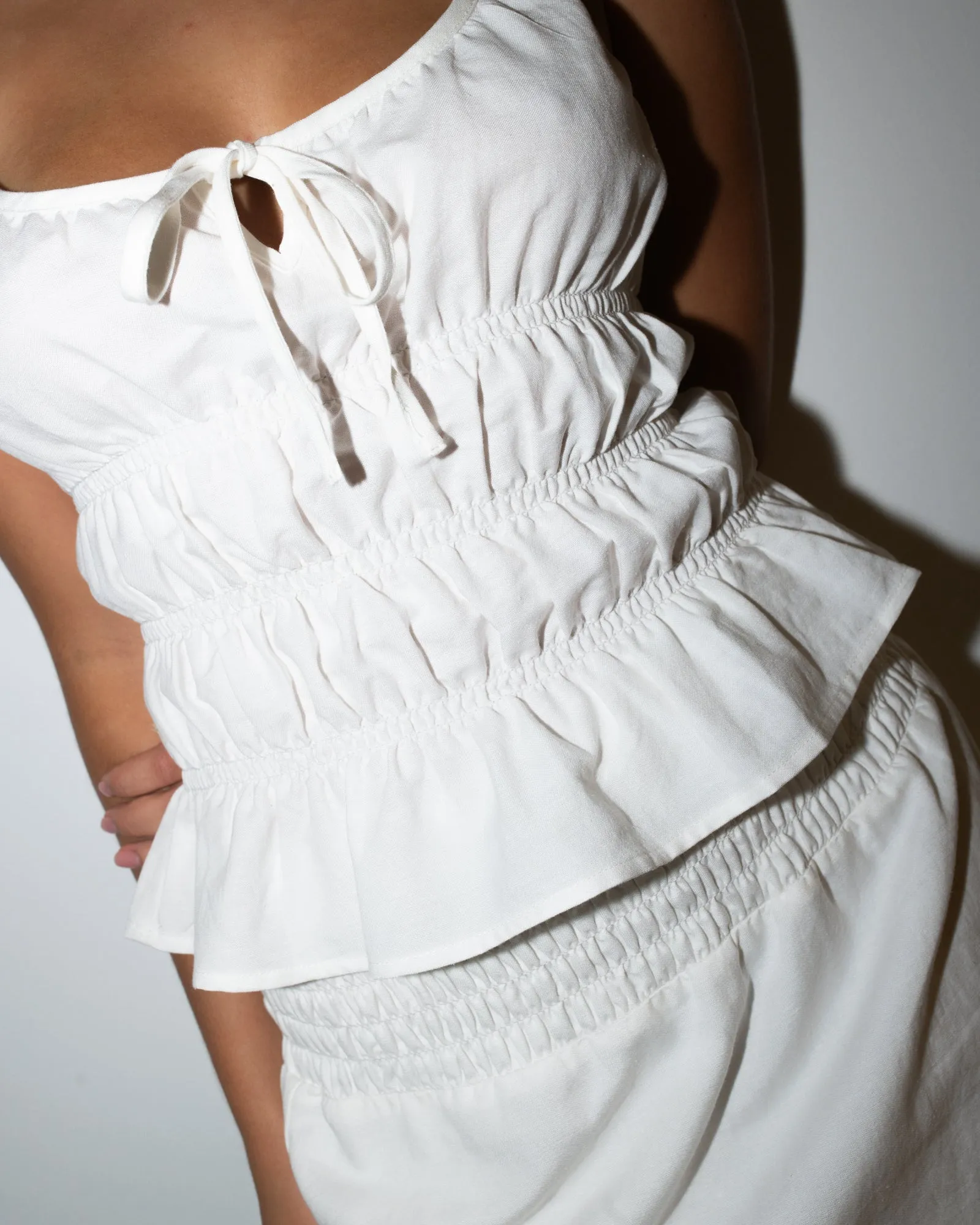 Palm Springs Shirred Cami Top