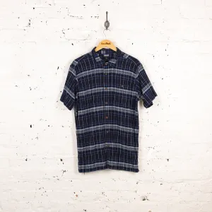 Patagonia Check Short Sleeve Cotton Shirt - Blue - L