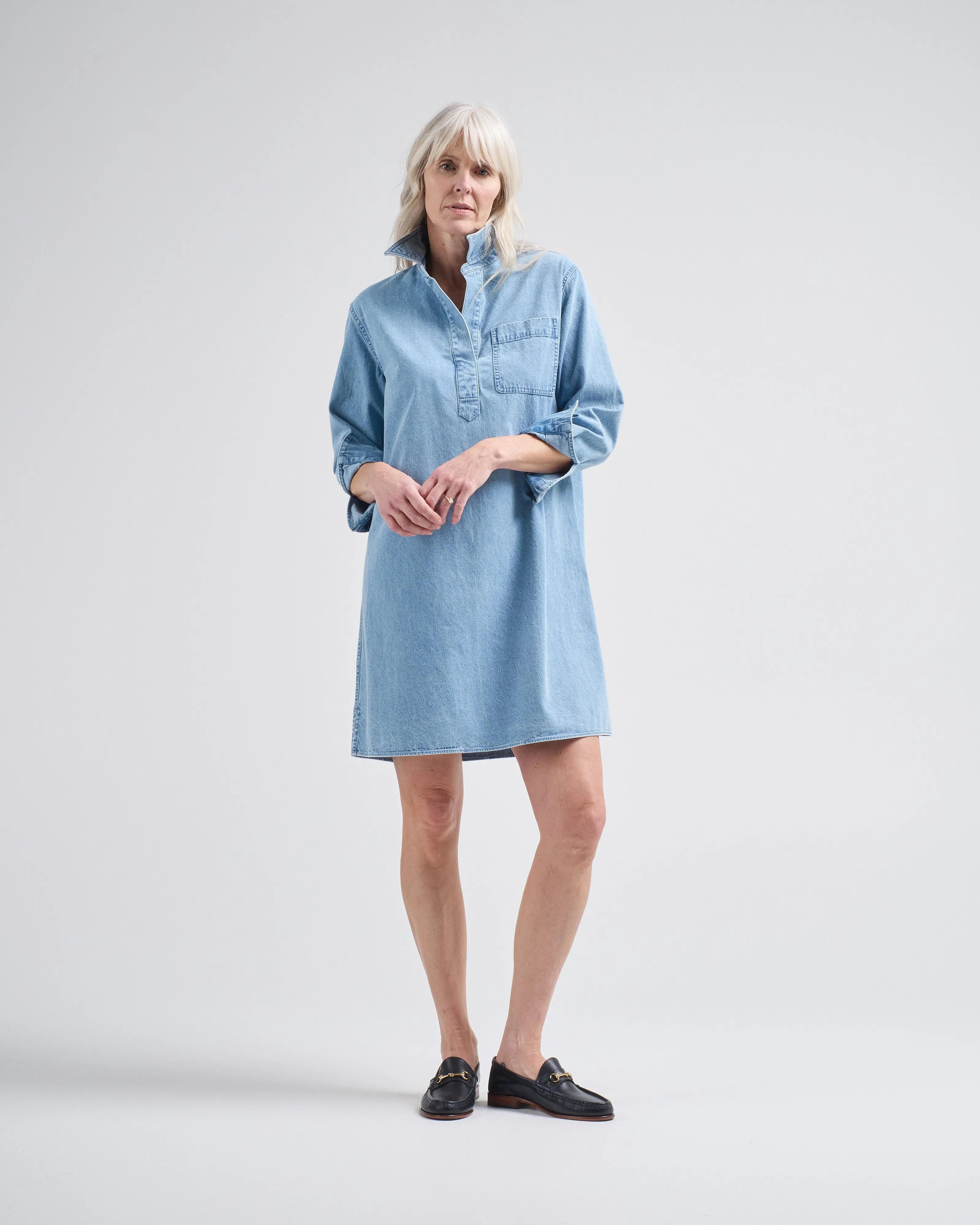 patch pocket popover dress
