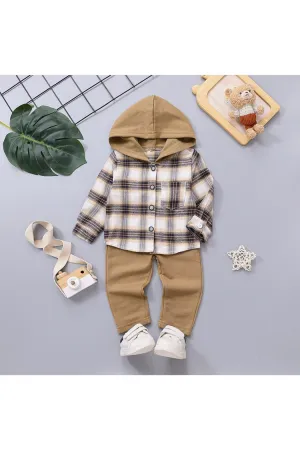 Plaid Hoodie Set