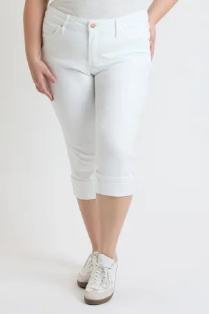 Plus High Rise Premium Stretch Cuff Capri, Pack of 6