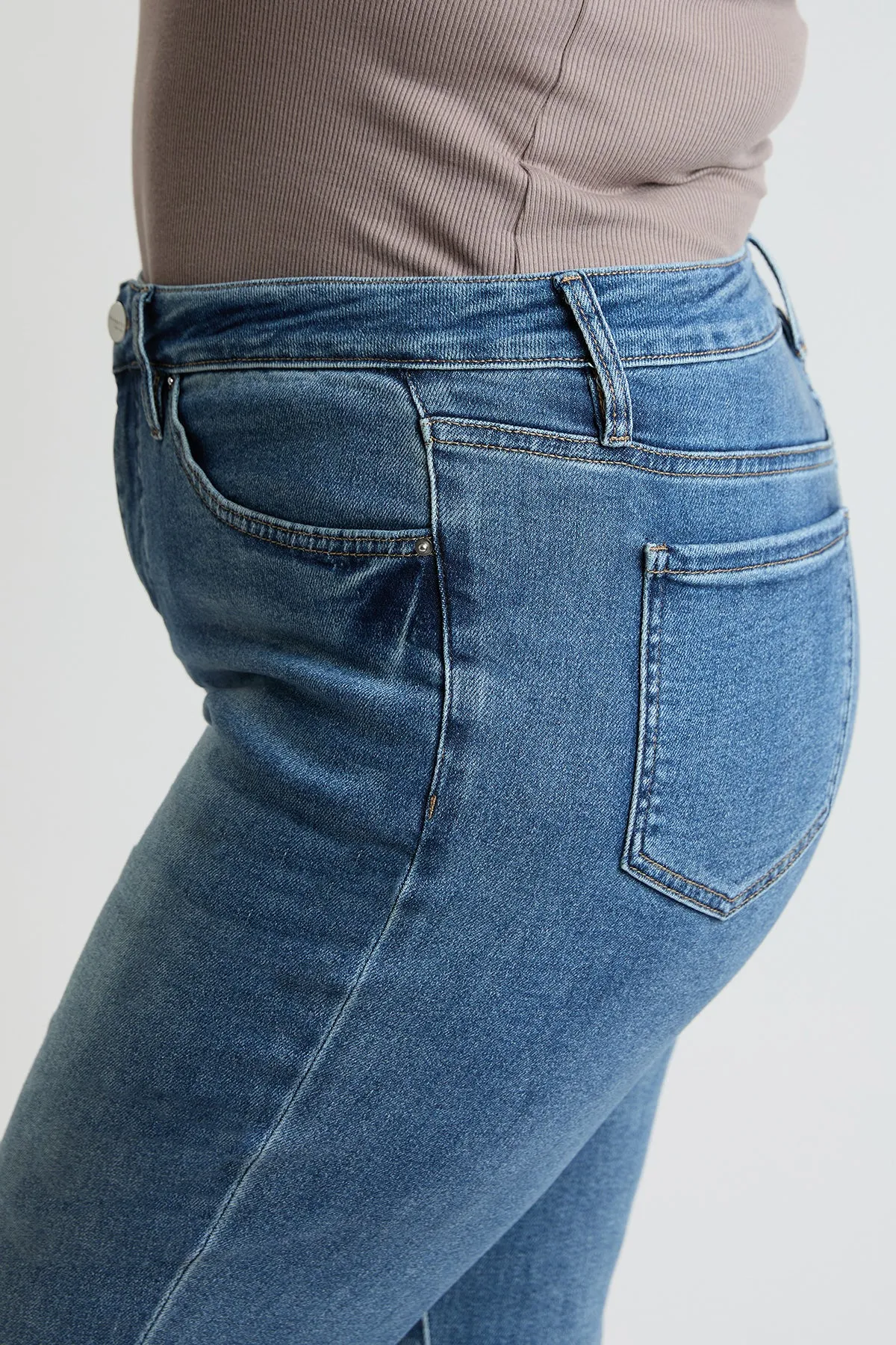 Plus High Rise Premium Stretch Cuff Capri, Pack of 6