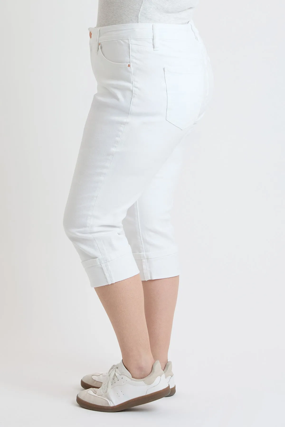 Plus High Rise Premium Stretch Cuff Capri, Pack of 6