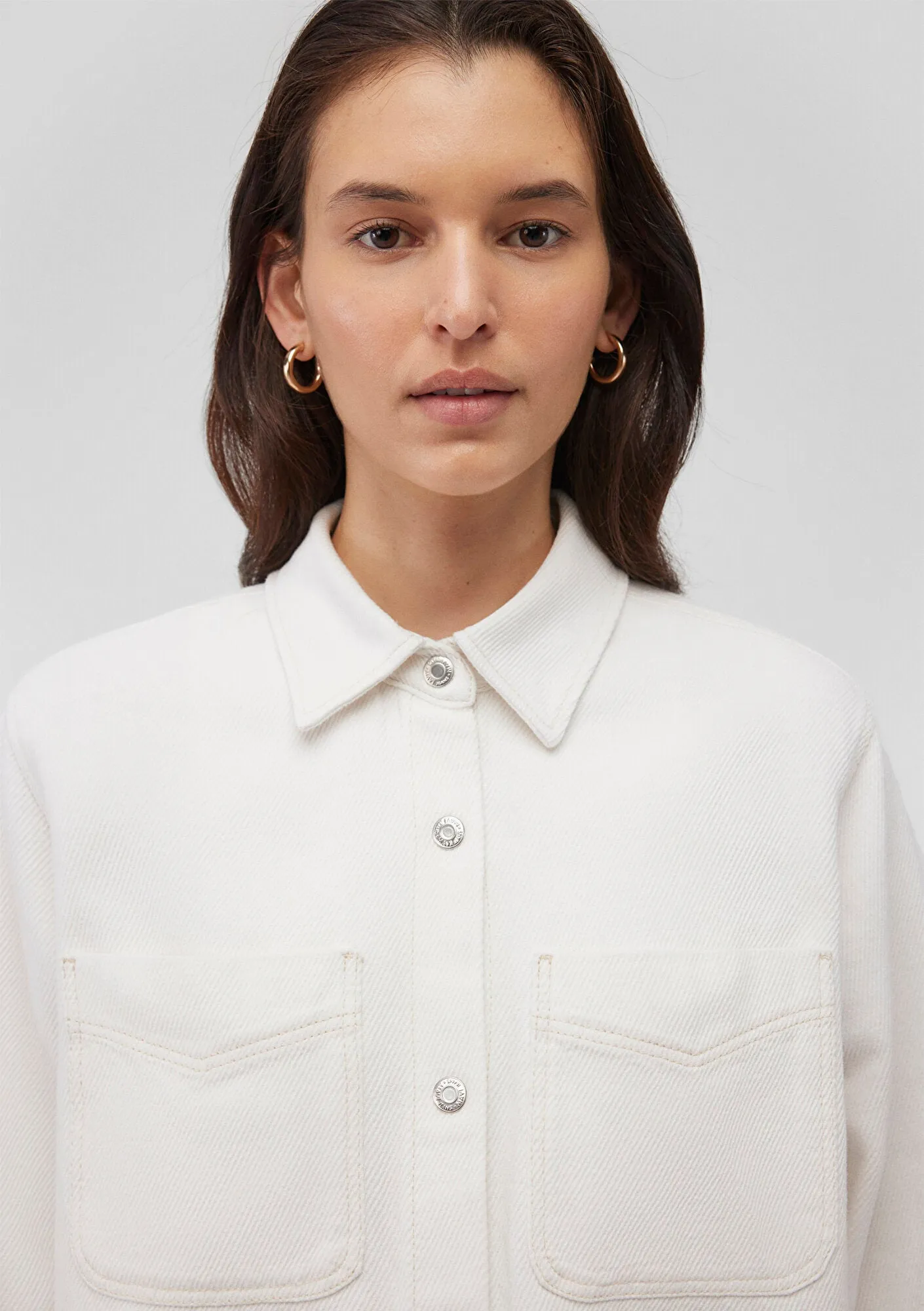 Pocket Detail Ecru Shirt