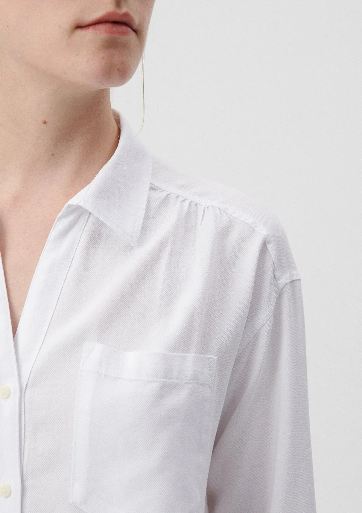 Pocket Detailed White Shirt