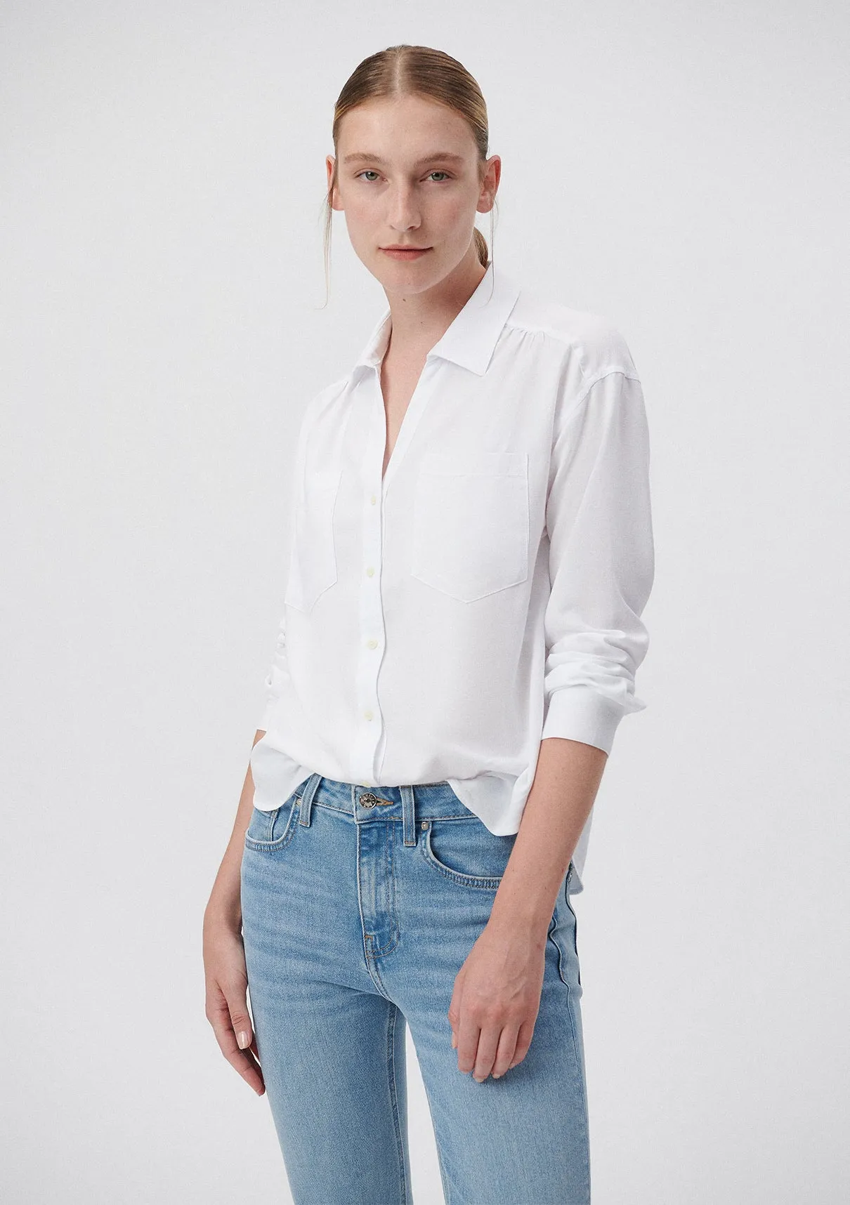 Pocket Detailed White Shirt