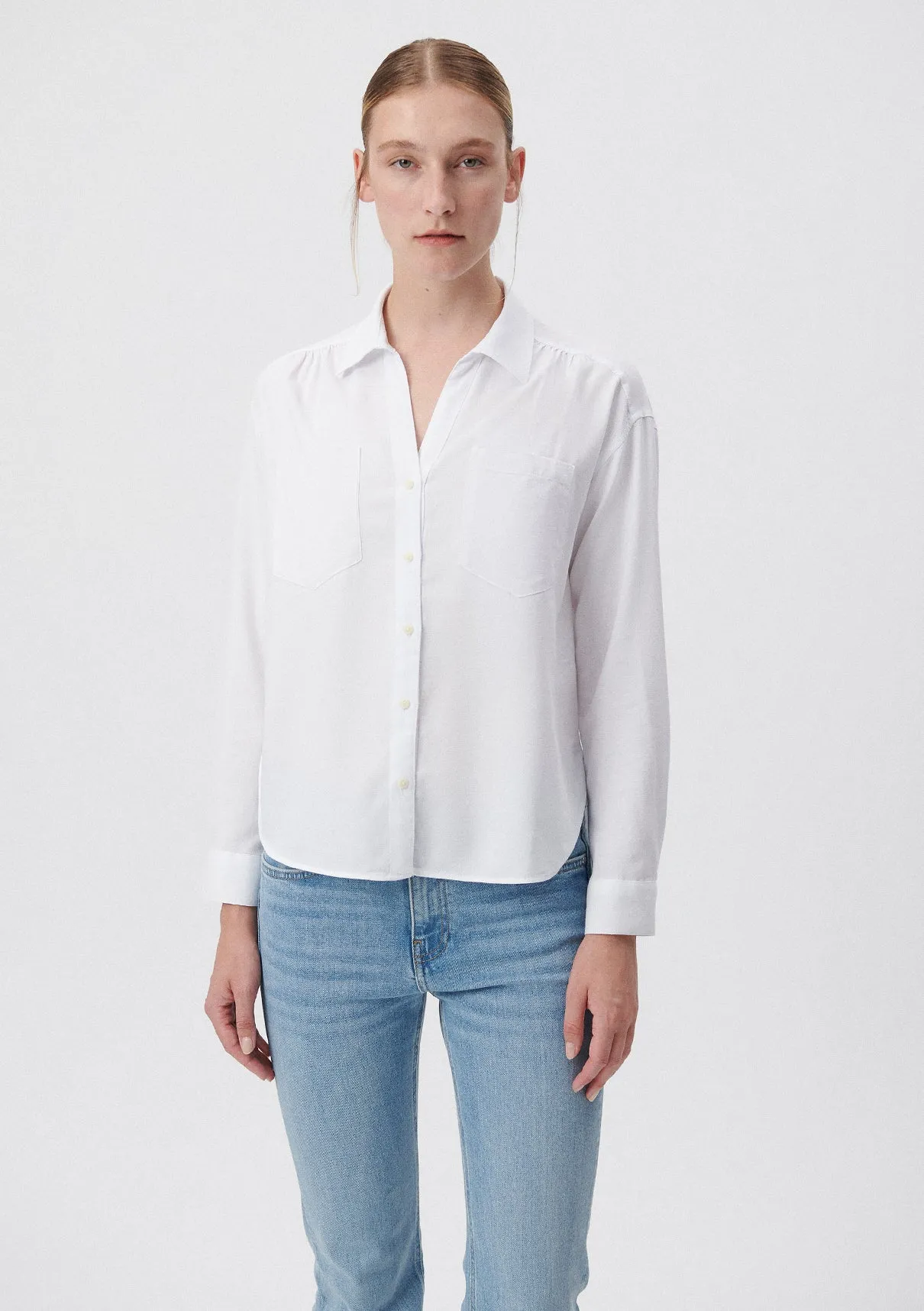 Pocket Detailed White Shirt