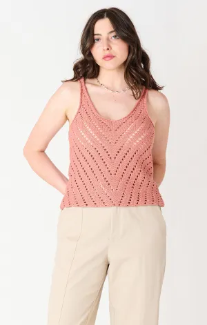 Pointelle Knit Tank Top