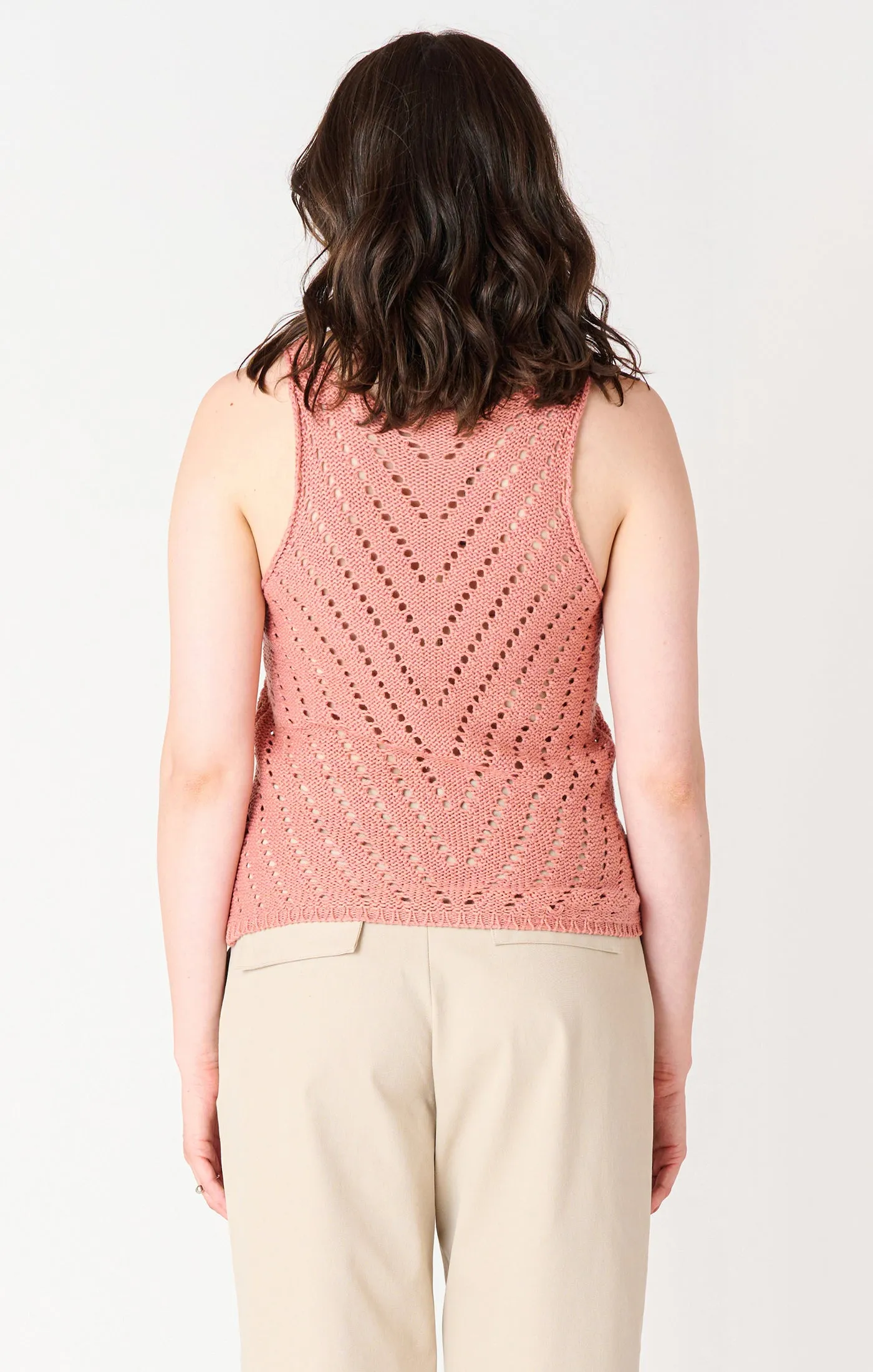 Pointelle Knit Tank Top