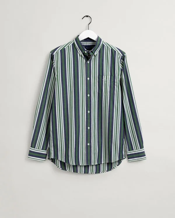 Poplin Stripe Shirt - Green | Red