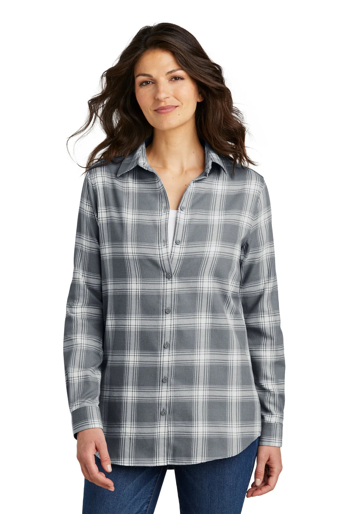 Port Authority¨ Ladies Plaid Flannel Tunic . LW668