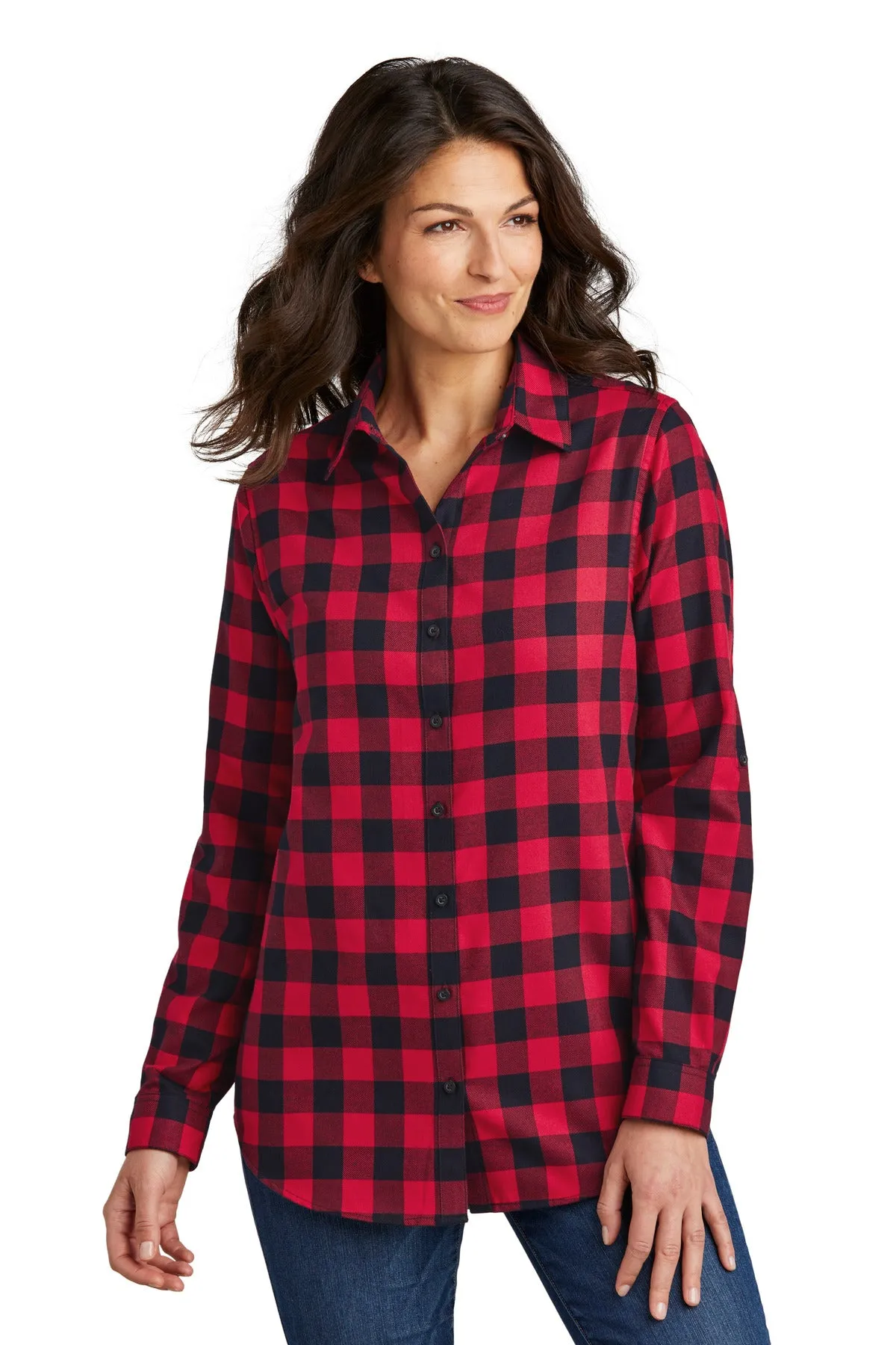 Port Authority¨ Ladies Plaid Flannel Tunic . LW668