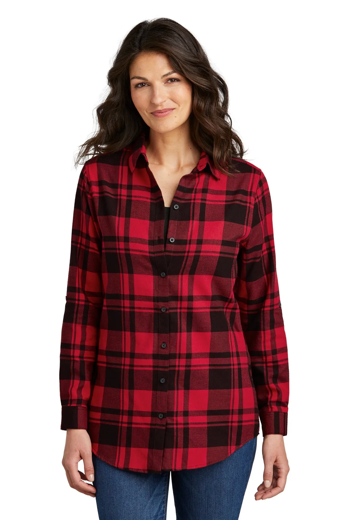 Port Authority¨ Ladies Plaid Flannel Tunic . LW668