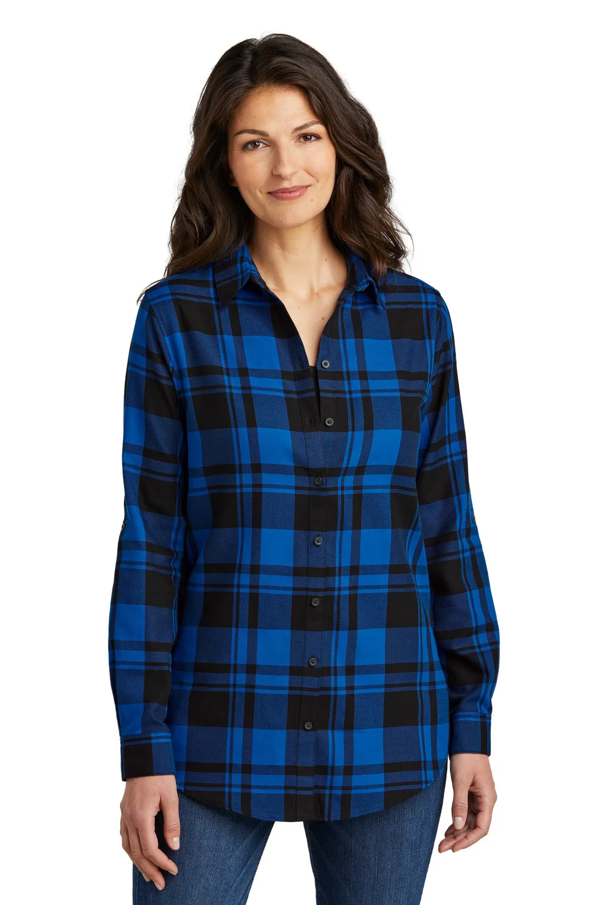 Port Authority¨ Ladies Plaid Flannel Tunic . LW668