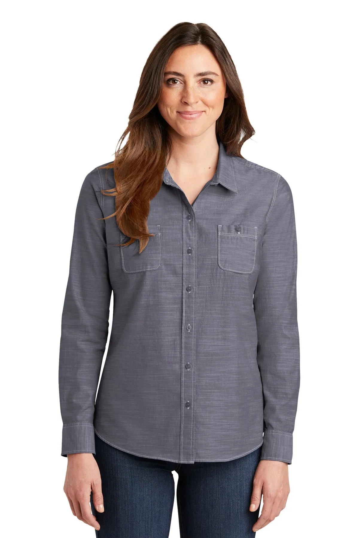 Port Authority¨ Ladies Slub Chambray Shirt. LW380