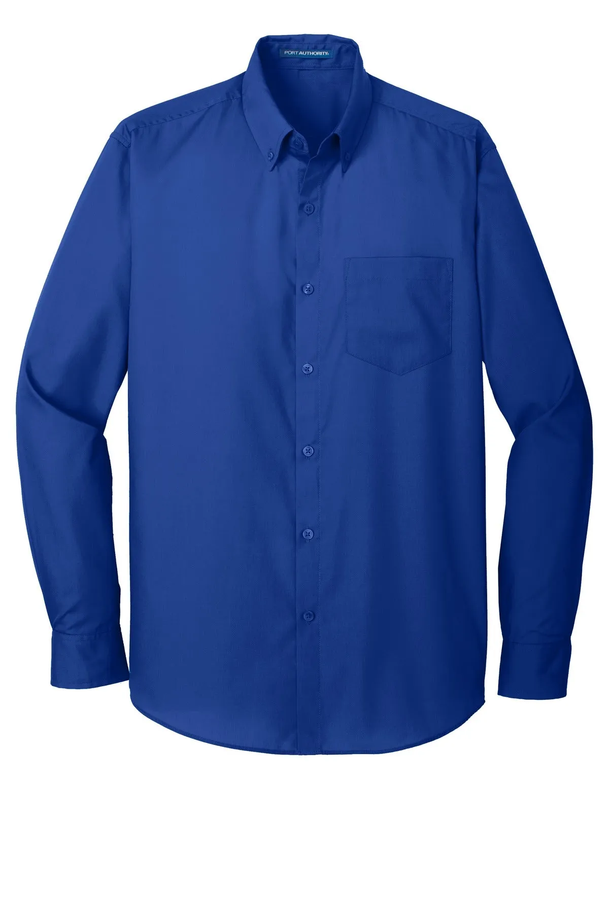 Port Authority Long Sleeve Carefree Poplin Shirt. W100 True Royal