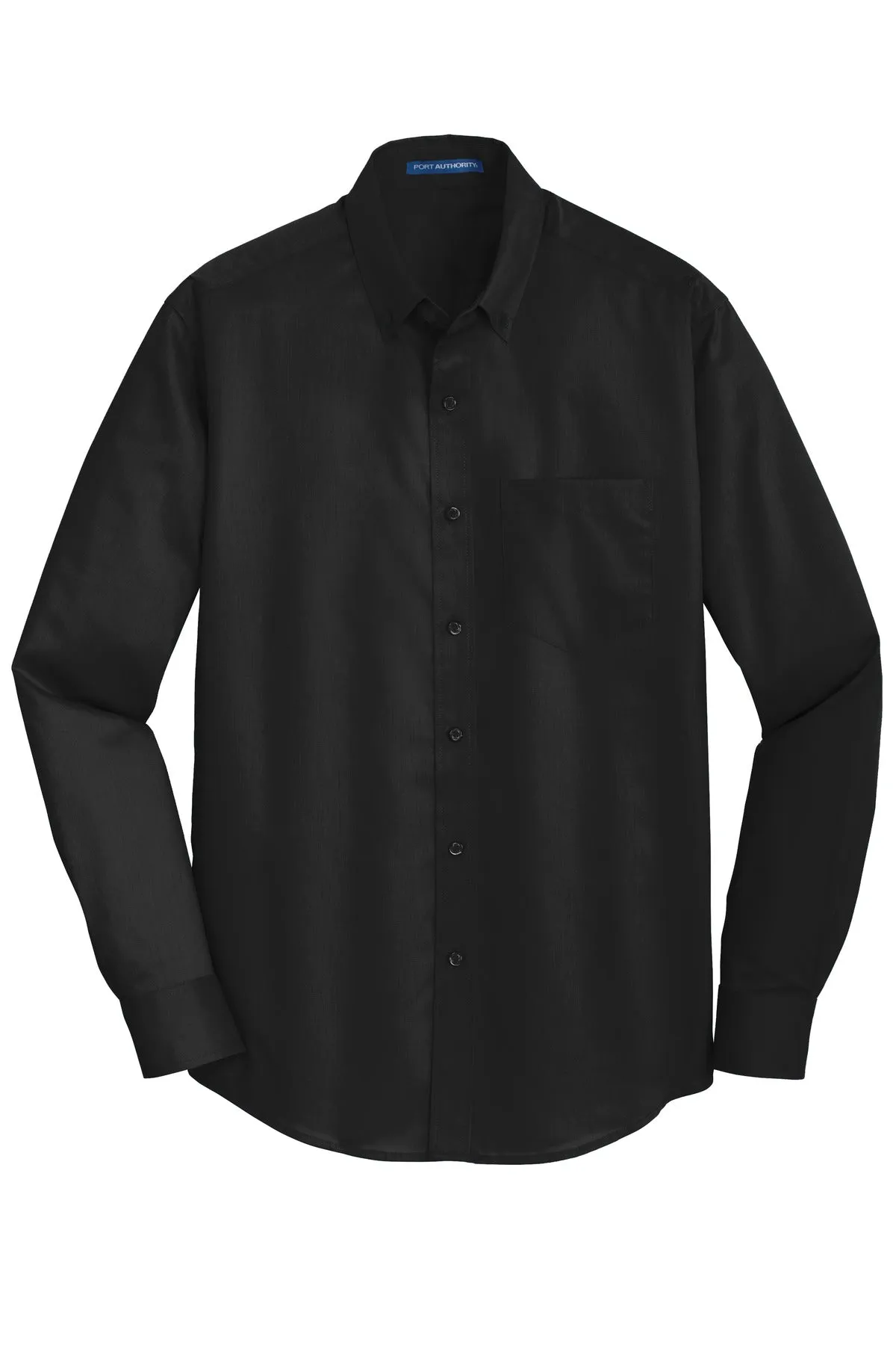 Port Authority Tall SuperPro Twill Shirt. TS663 Black Tall
