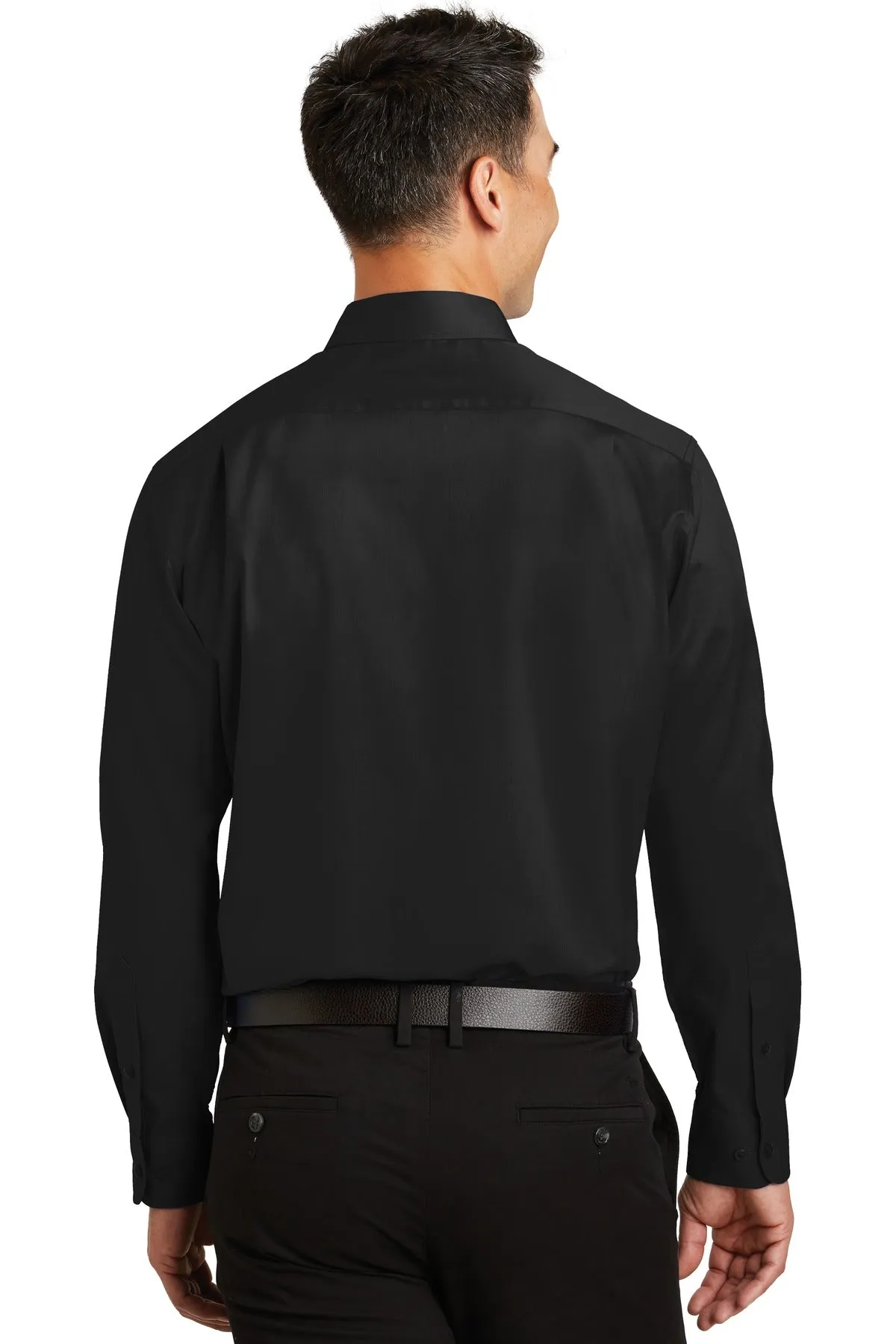 Port Authority Tall SuperPro Twill Shirt. TS663 Black Tall
