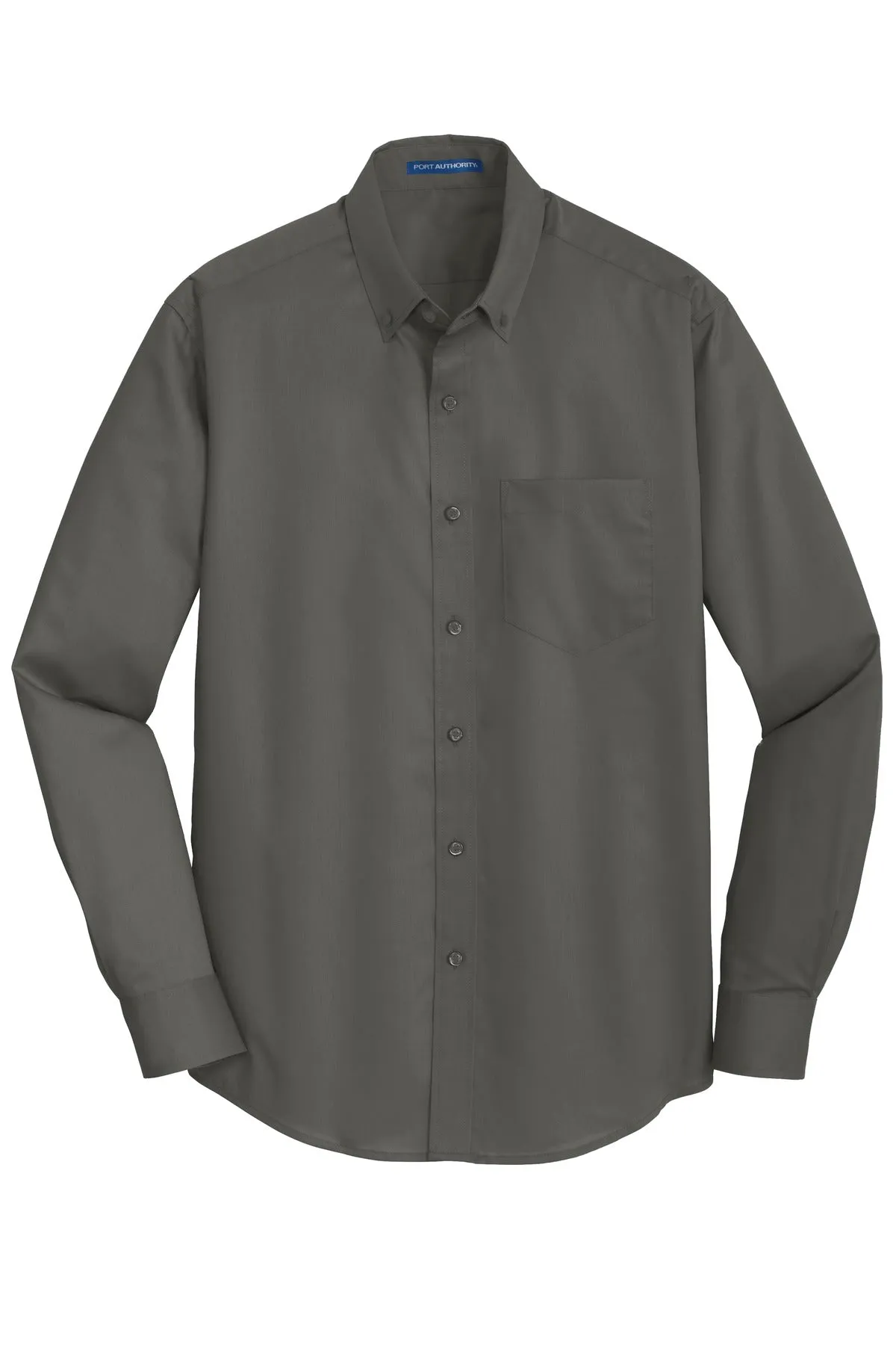 Port Authority Tall SuperPro Twill Shirt. TS663 Sterling Grey Tall