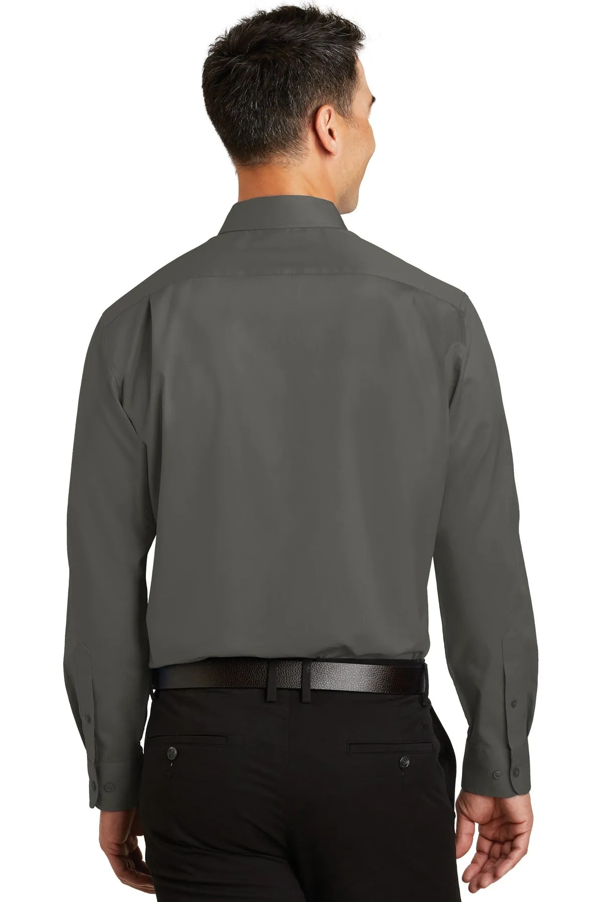 Port Authority Tall SuperPro Twill Shirt. TS663 Sterling Grey Tall