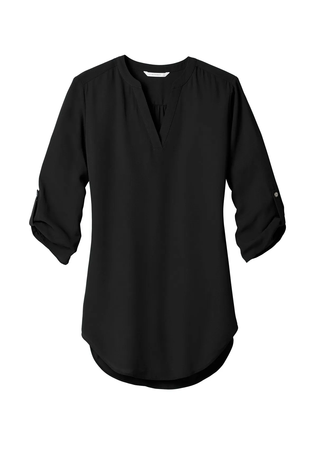 Port Authority Women's 3/4-Sleeve Tunic Blouse. LW701 Black