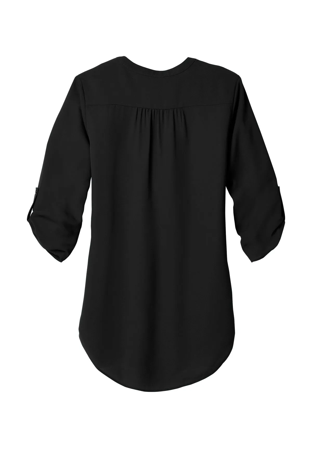 Port Authority Women's 3/4-Sleeve Tunic Blouse. LW701 Black