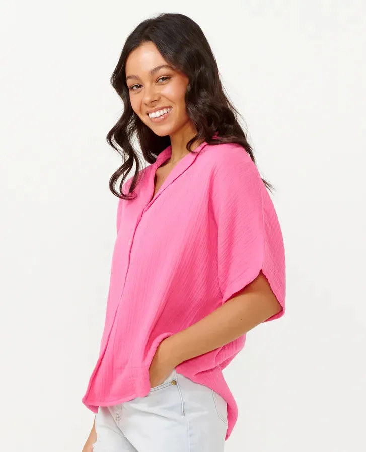 Premium Surf S/S Shirt- Hot Pink