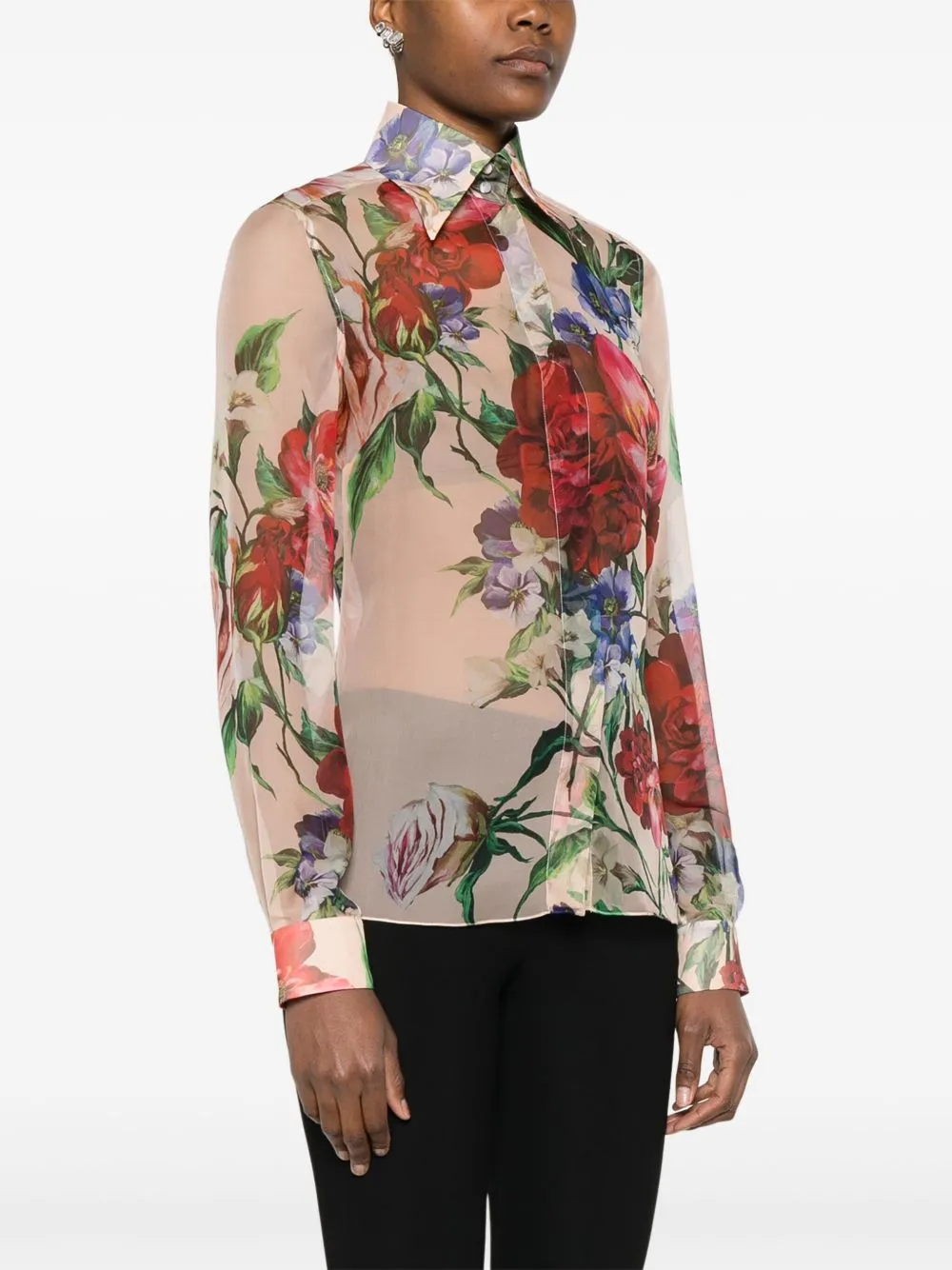 Printed silk shirt