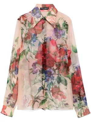 Printed silk shirt