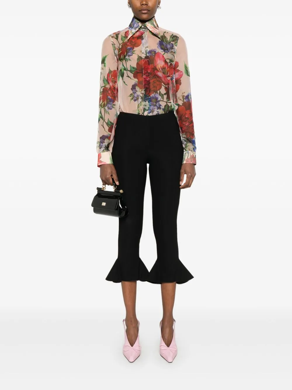 Printed silk shirt