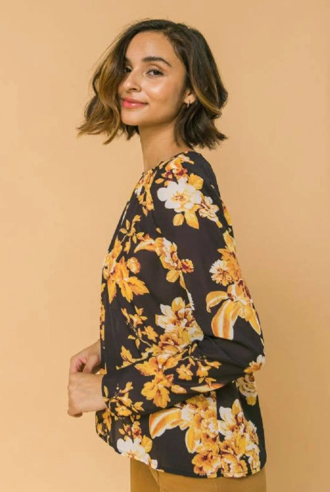 "Flowers in Your Hair" woven top