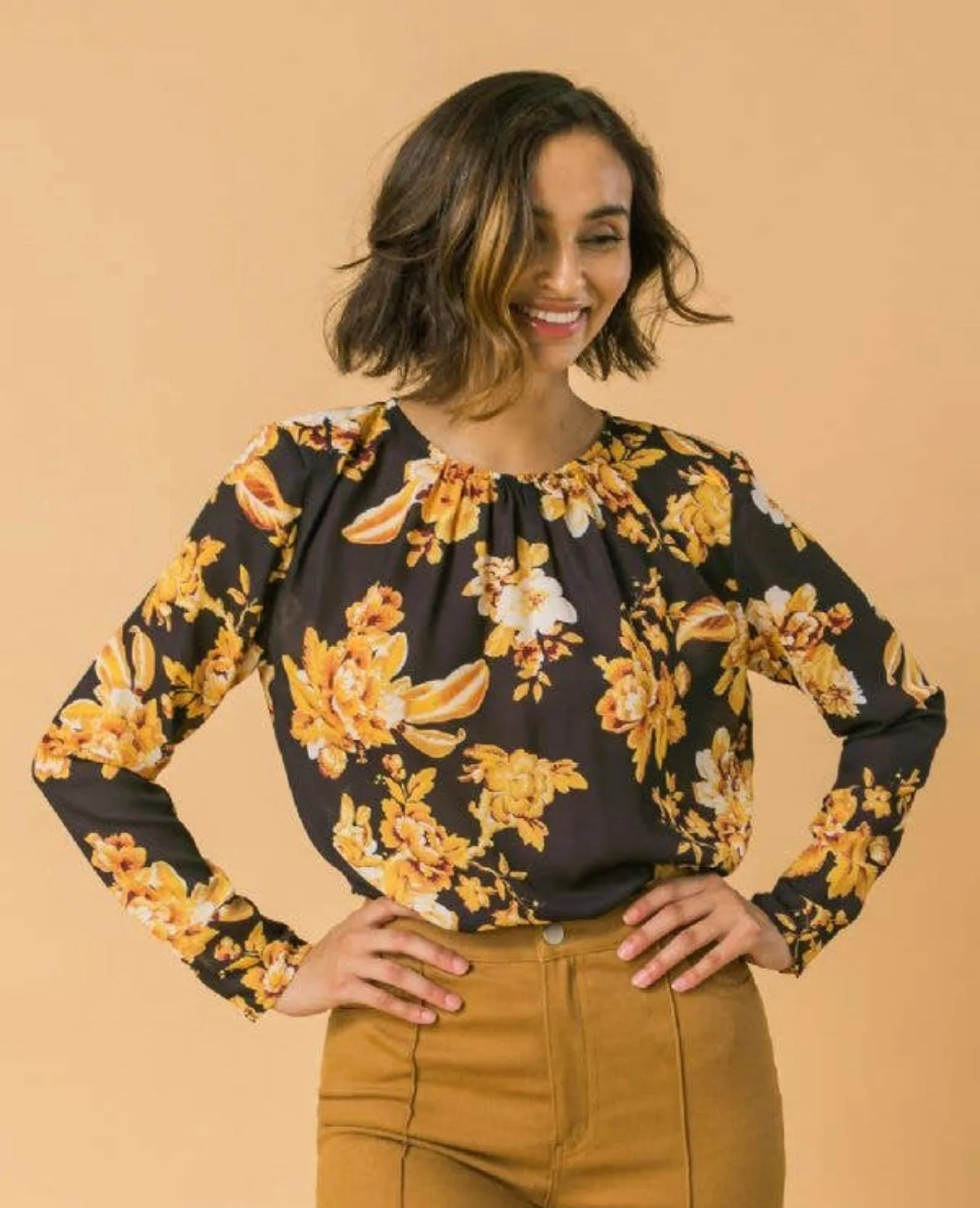 "Flowers in Your Hair" woven top