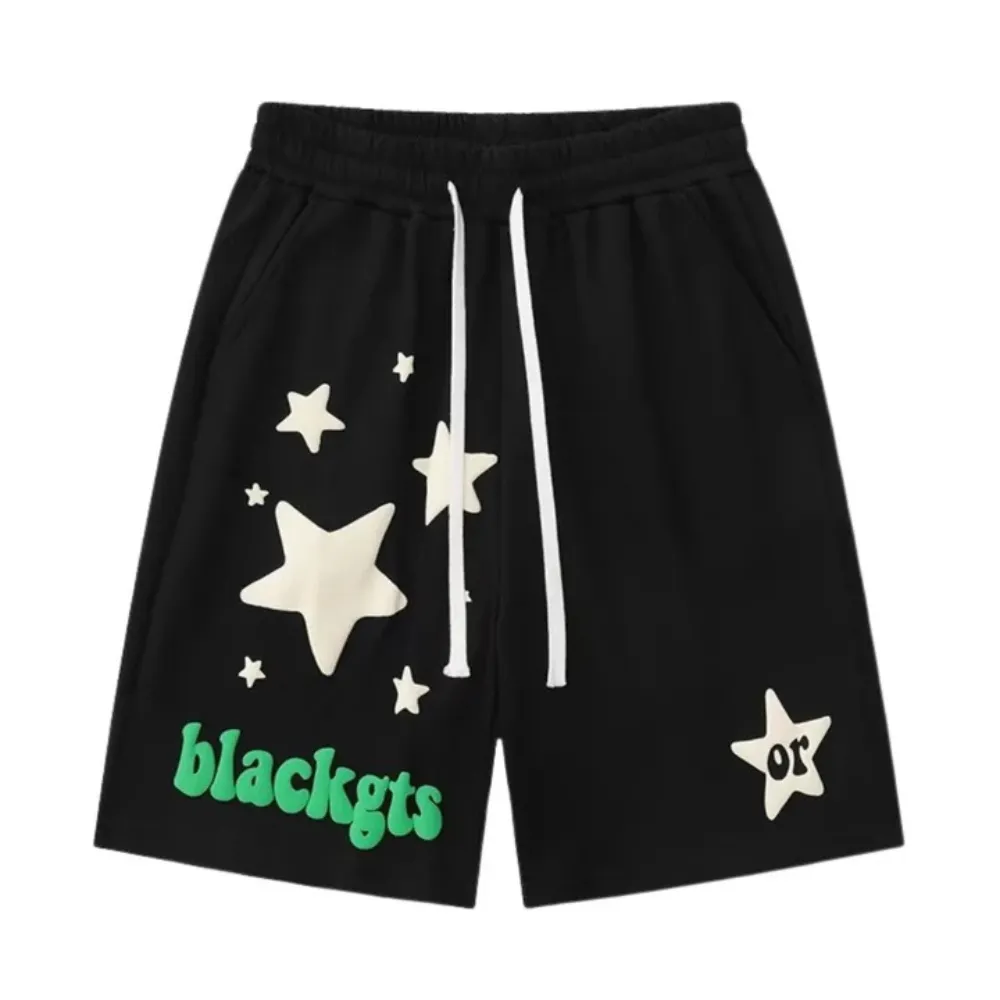"Retro Star Letter Foam" Shorts