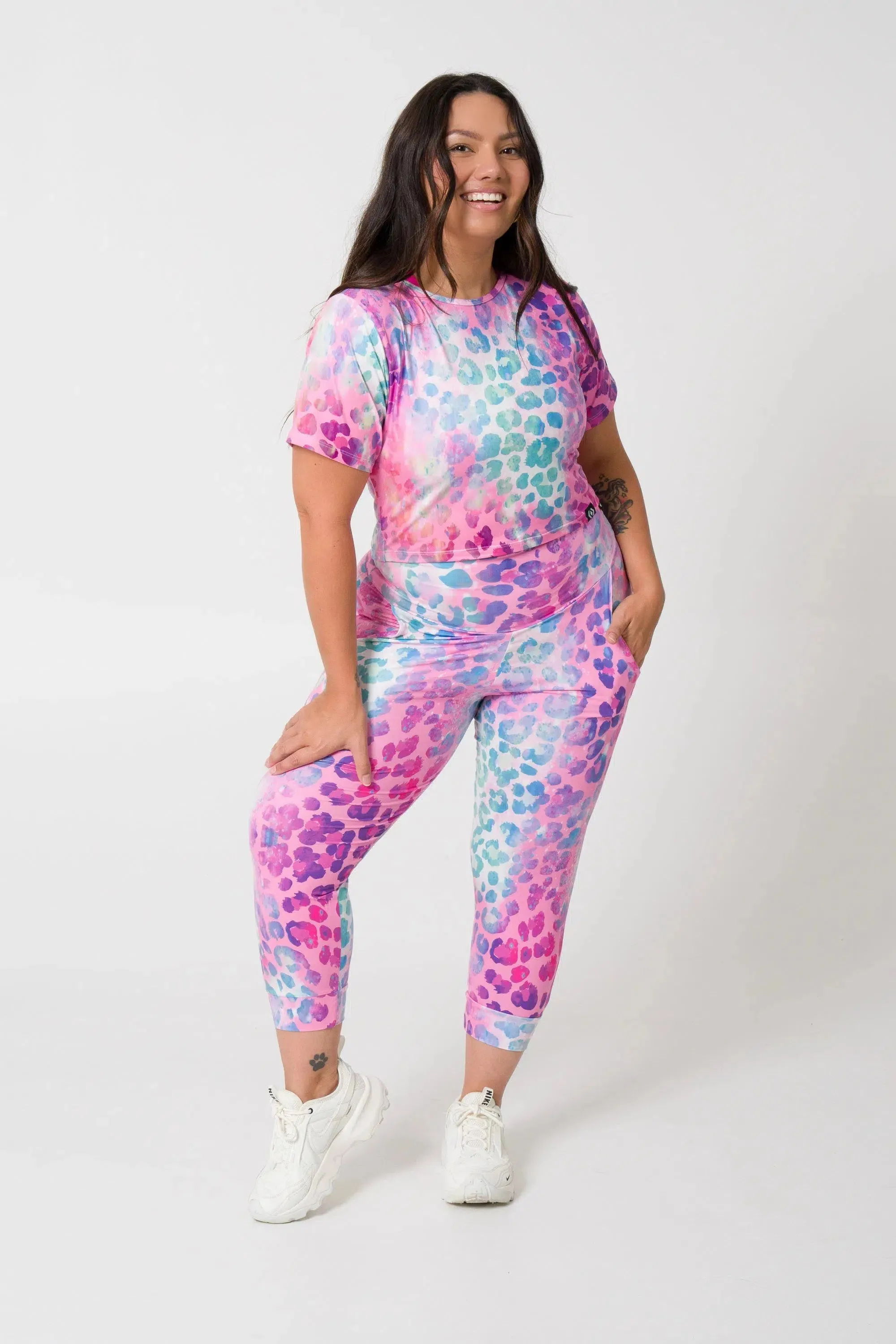 Rainbow Jag Soft to Touch - Jogger Capris w/ Pockets