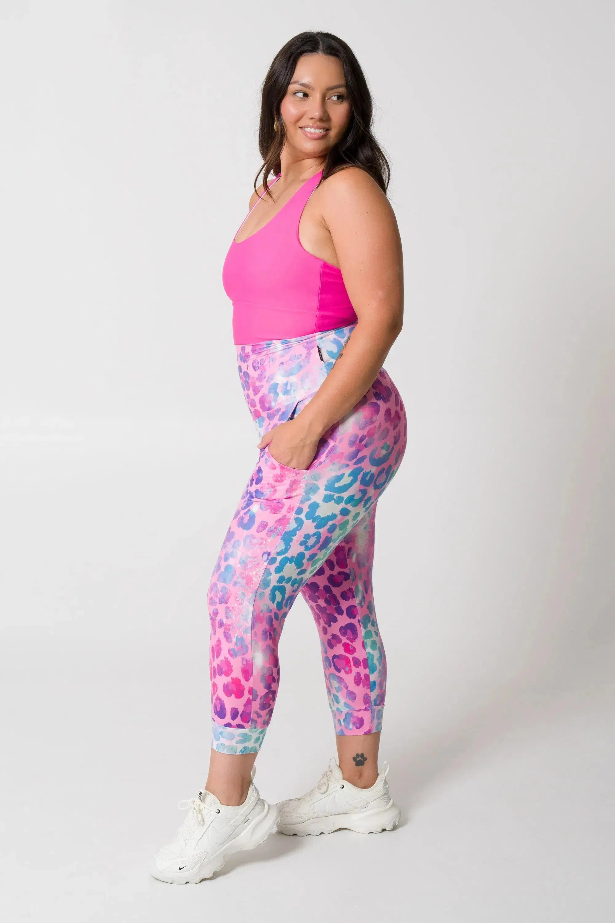 Rainbow Jag Soft to Touch - Jogger Capris w/ Pockets