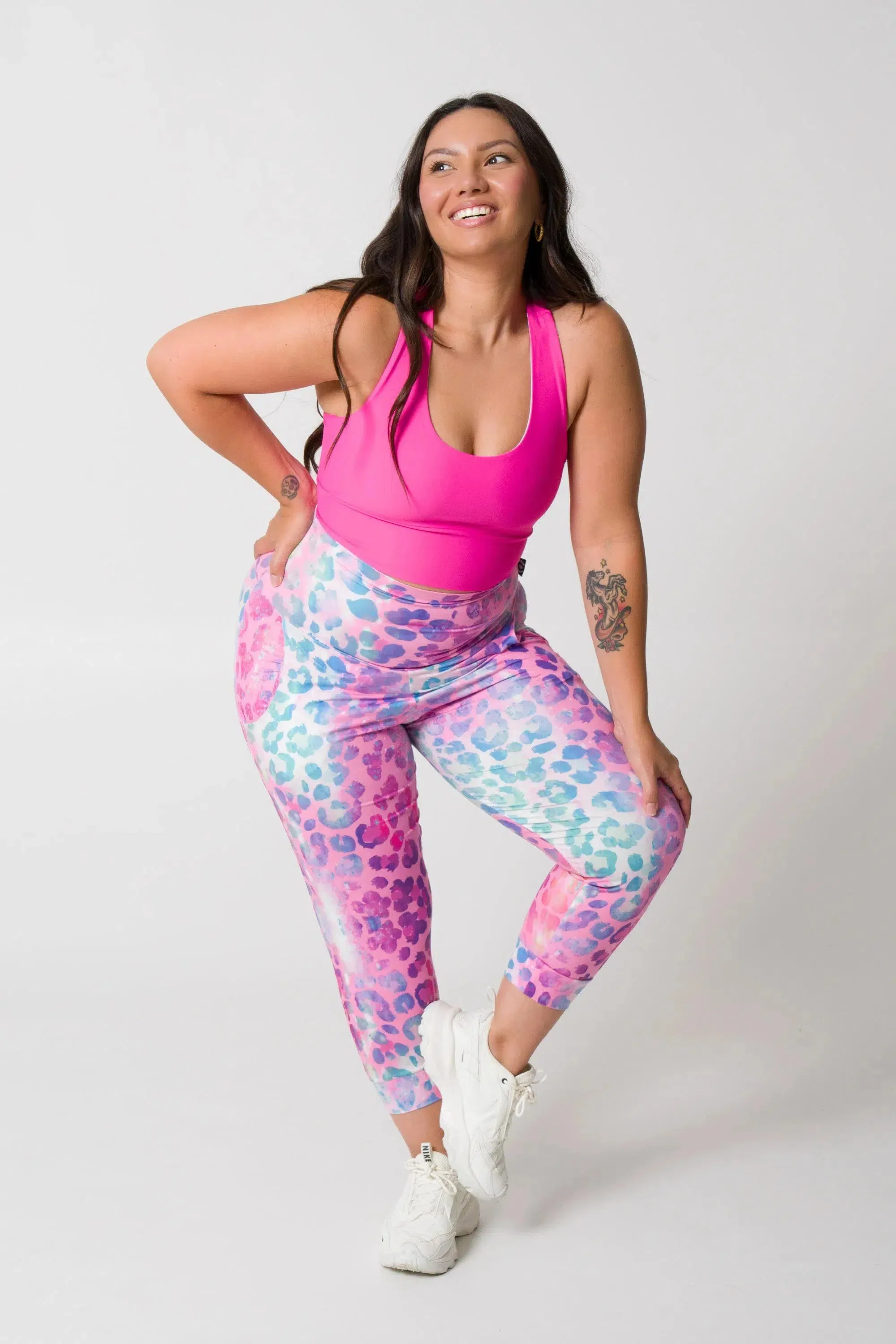 Rainbow Jag Soft to Touch - Jogger Capris w/ Pockets