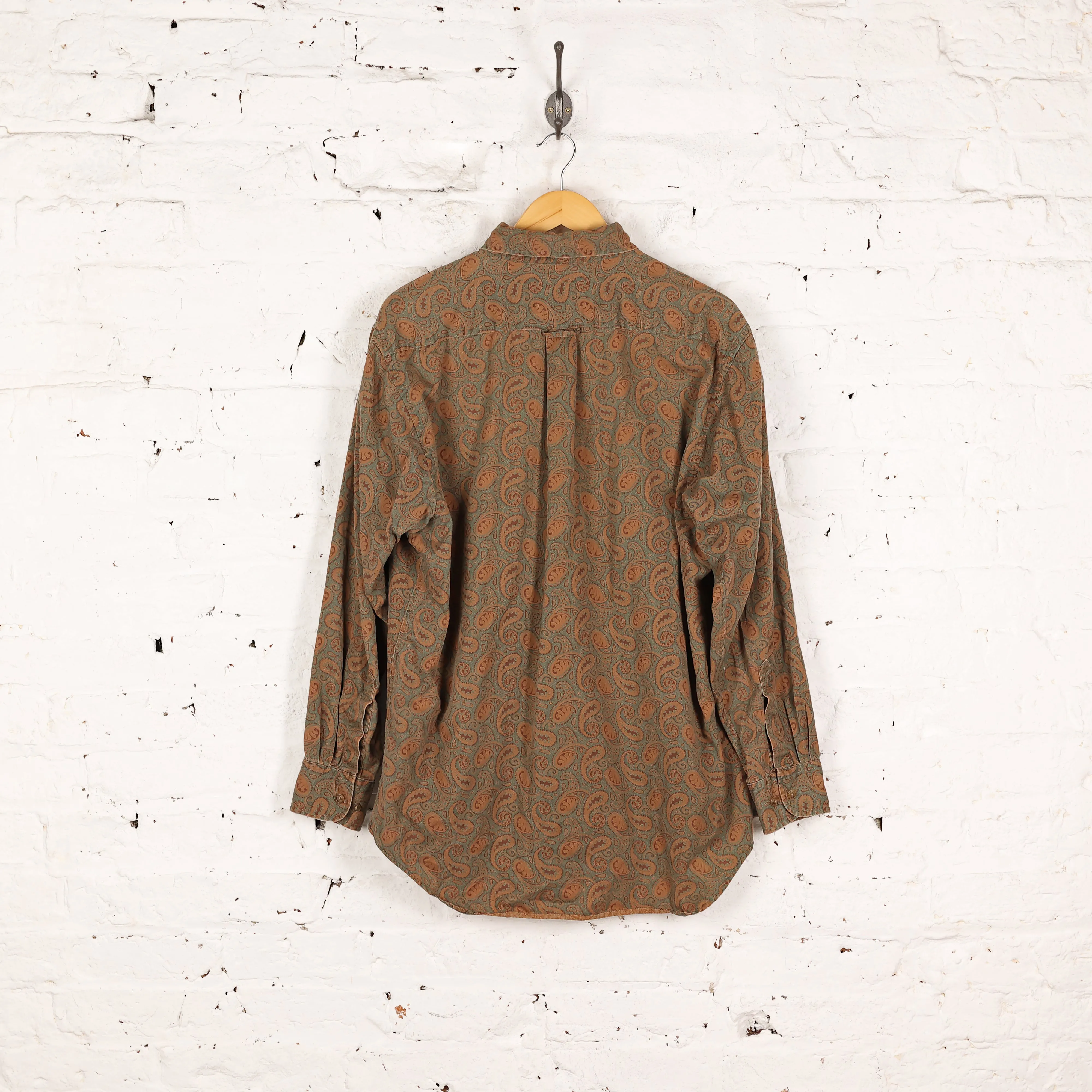 Ralph Lauren Chaps Paisley Print Shirt - Green - L