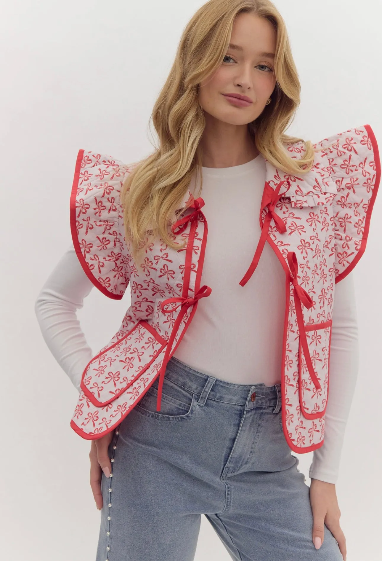 Red Bow Vest