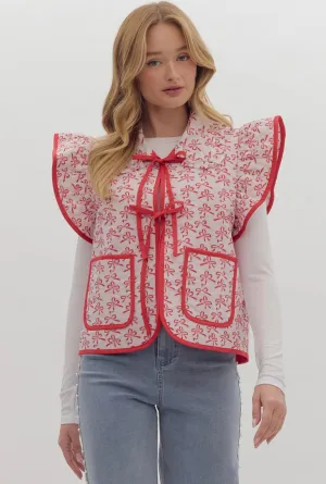 Red Bow Vest