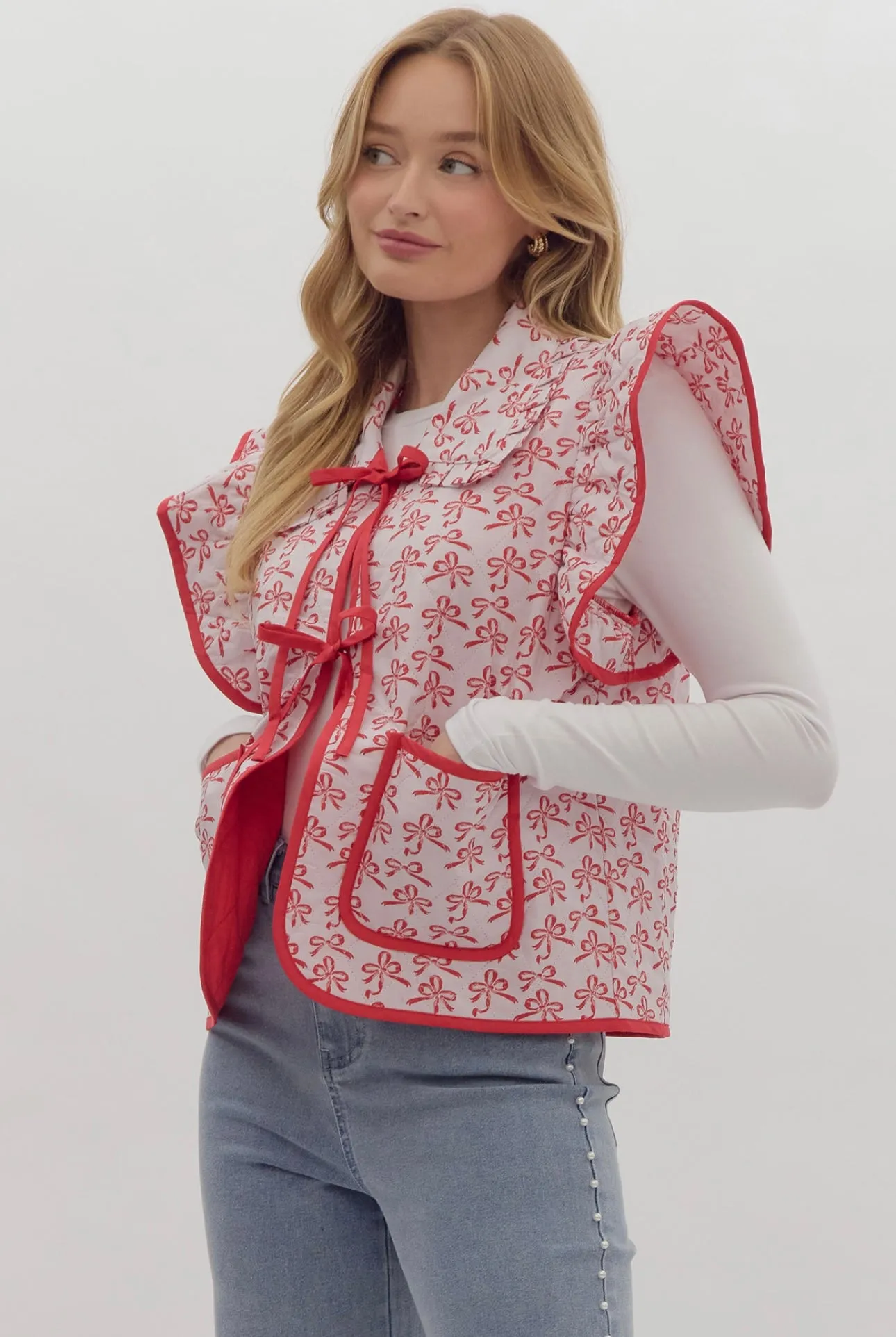 Red Bow Vest