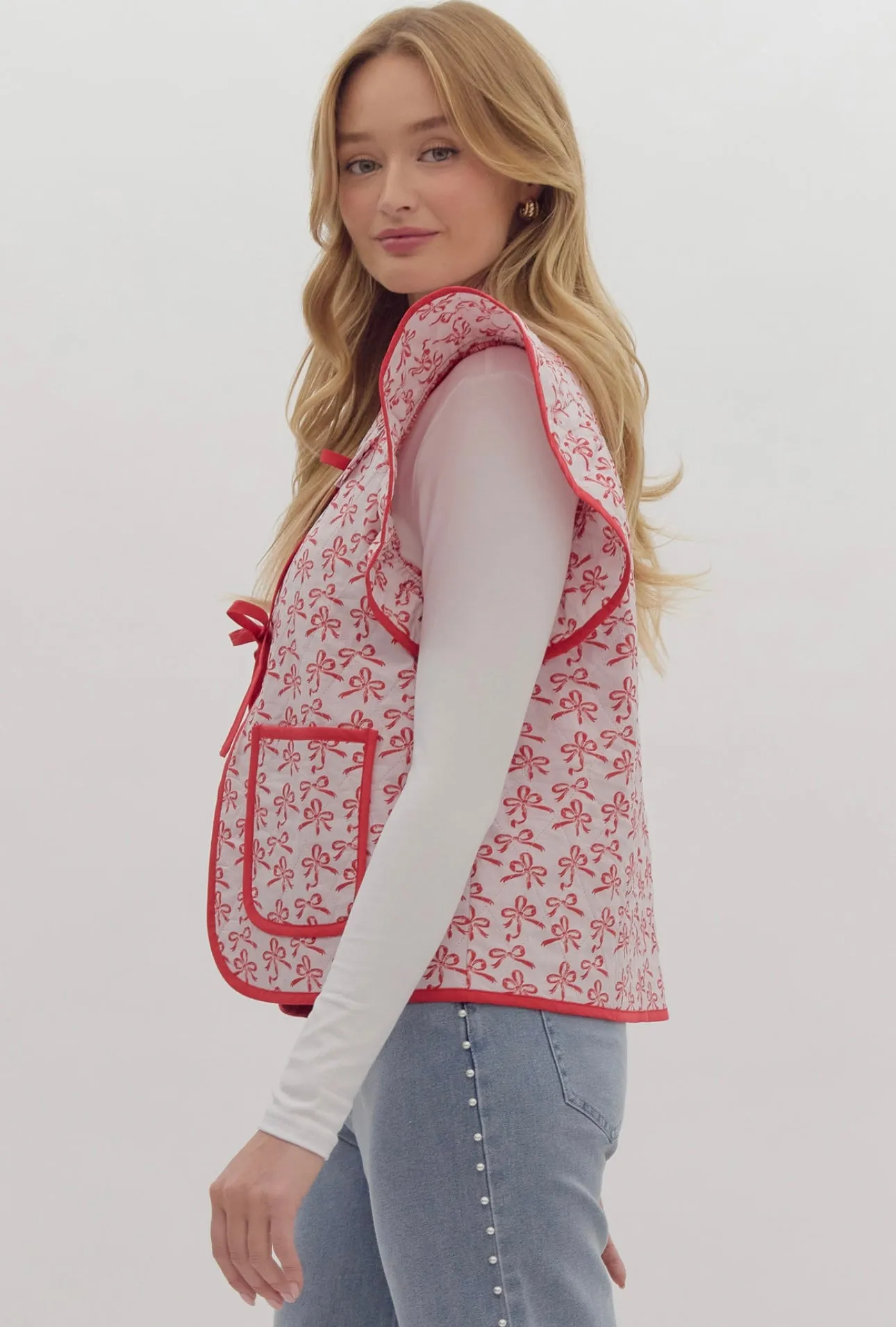 Red Bow Vest