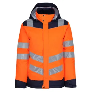 Regatta Hi Vis Jacket Mens Orange Safety Thermogen Heated Waterproof Size XXXL