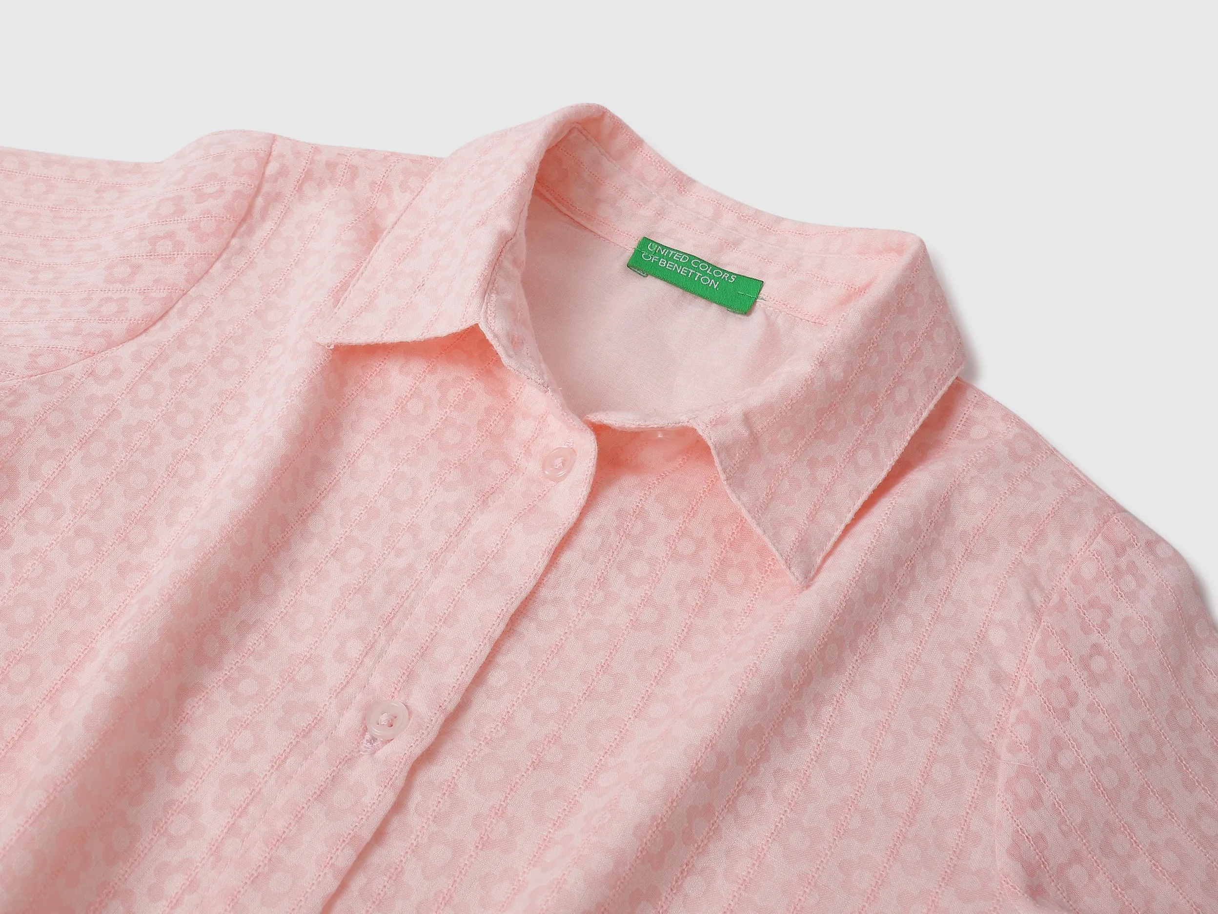 Regular Fit Round Neck Textured Shirts