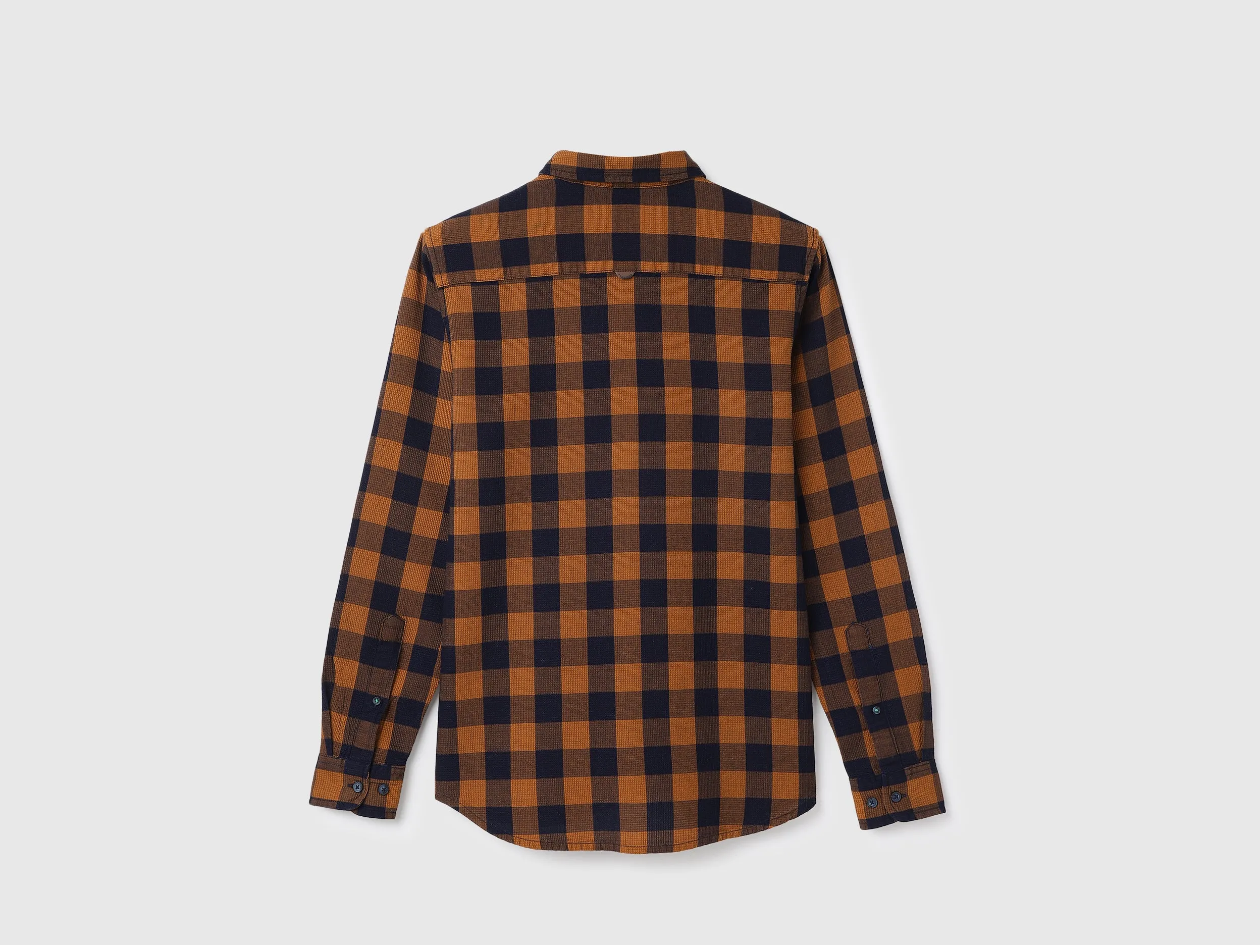 Regular Fit Spread Collar Checkered Shirts