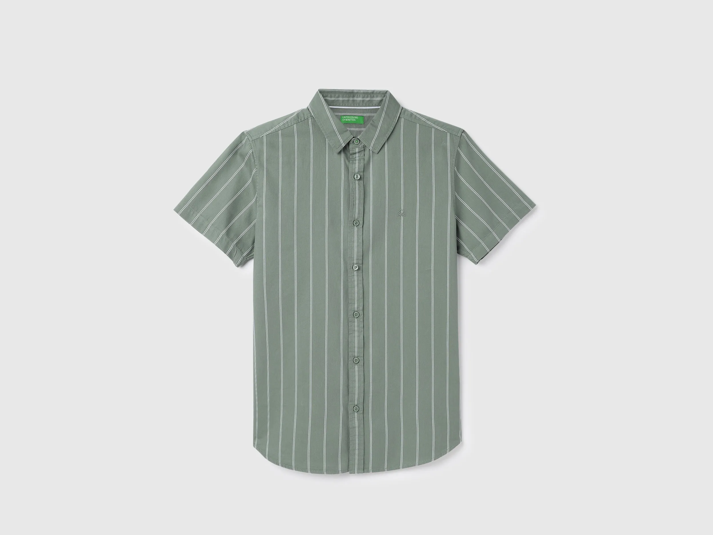 Regular Fit Spread Collar Striped Shirts