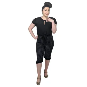 Retro Rizzo Capris in Grey