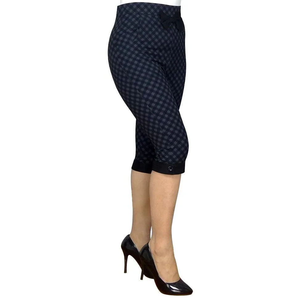Retro Rizzo Capris in Grey