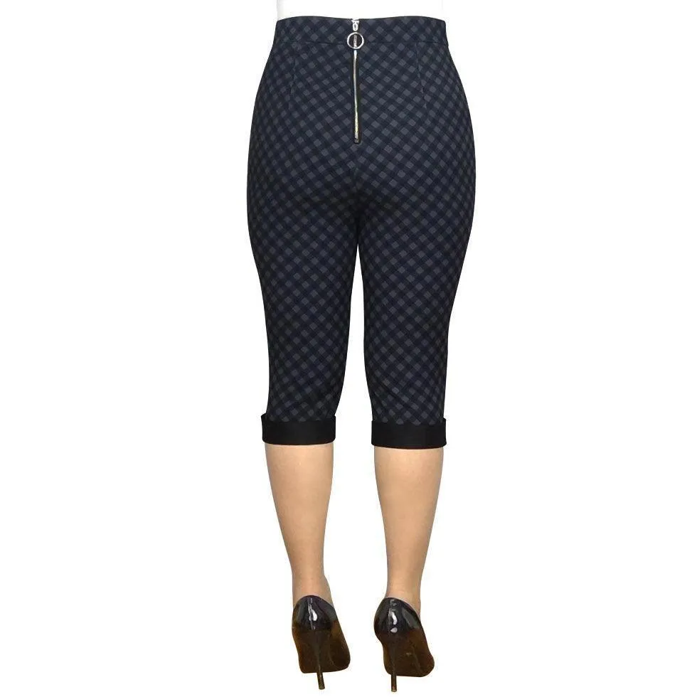 Retro Rizzo Capris in Grey